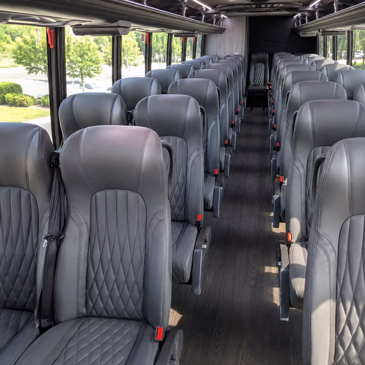 alameda 28 passenger minibus interior