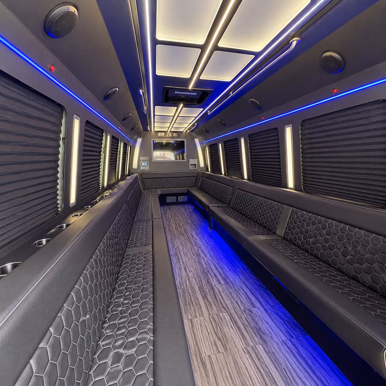 alameda 30 passenger party bus interior